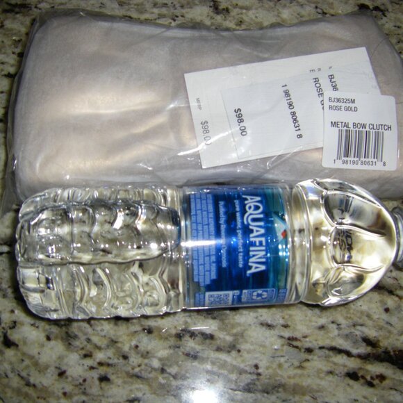 Betsey Johnson Kitsch Metal Bow Clutch Rose Gold Small Size NWT - Picture 13 of 16